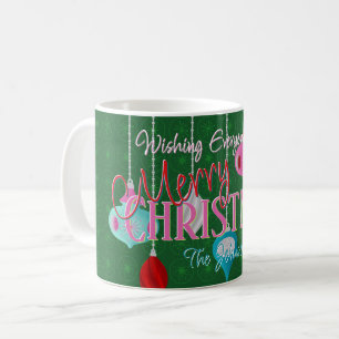 Retro Ornaments Green Christmas Coffee Mug