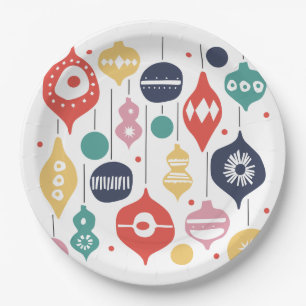 Retro Ornaments Paper Plate