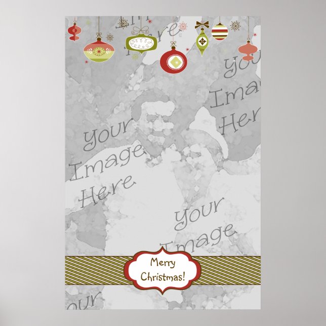 Retro Ornaments Photo Frame Template Poster (Front)