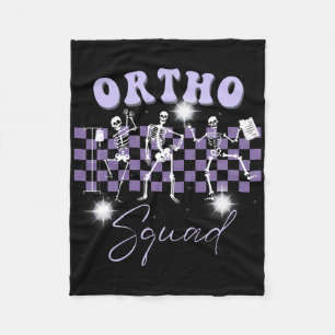 Retro Ortho Squad Dancing Skeleton Orthopaedic Nur Fleece Blanket