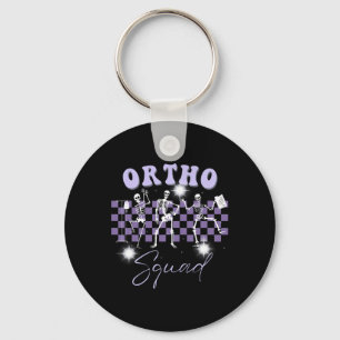 Retro Ortho Squad Dancing Skeleton Orthopaedic Nur Key Ring