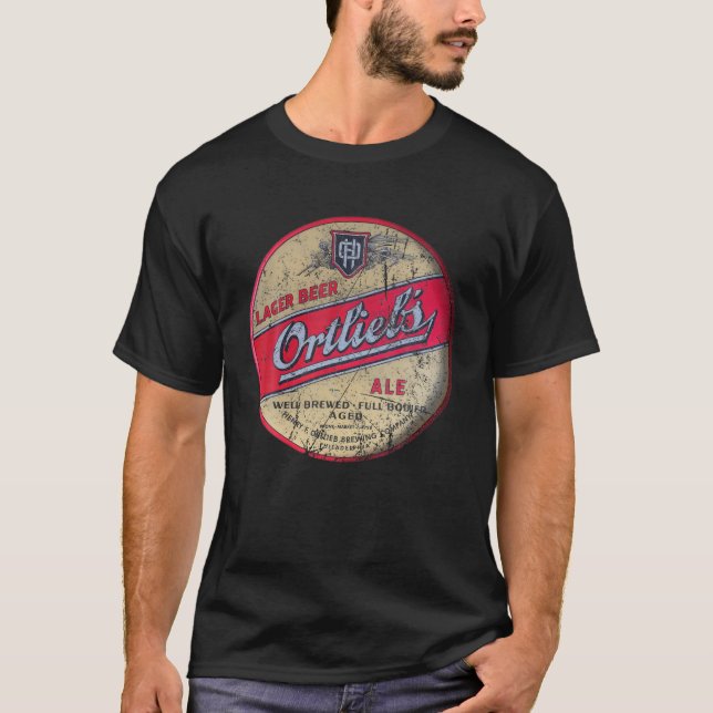 Retro Ortliebs Beer Men's Vintage T-Shirt (Front)