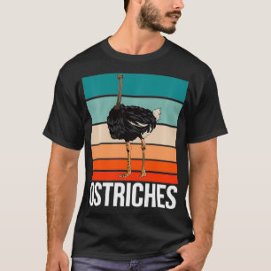 Retro Ostrich Lover Design Bird Vintage Ostrich T-Shirt