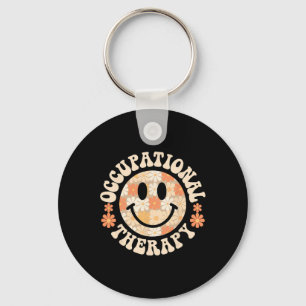 Retro Ot Floral Occupational Therapy Squad Therapi Key Ring