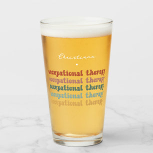 Retro OT Occupational Therapy OT Personalised Glass