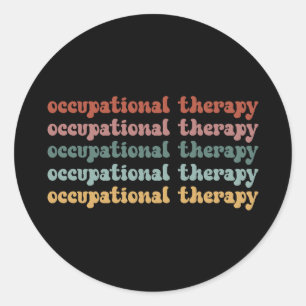 Retro OT Occupational Therapy OT School Student Classic Round Sticker