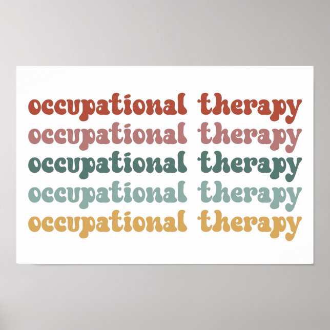 Retro OT Occupational Therapy OT School Student Poster (Front)