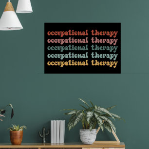 Retro OT Occupational Therapy OT School Student Poster