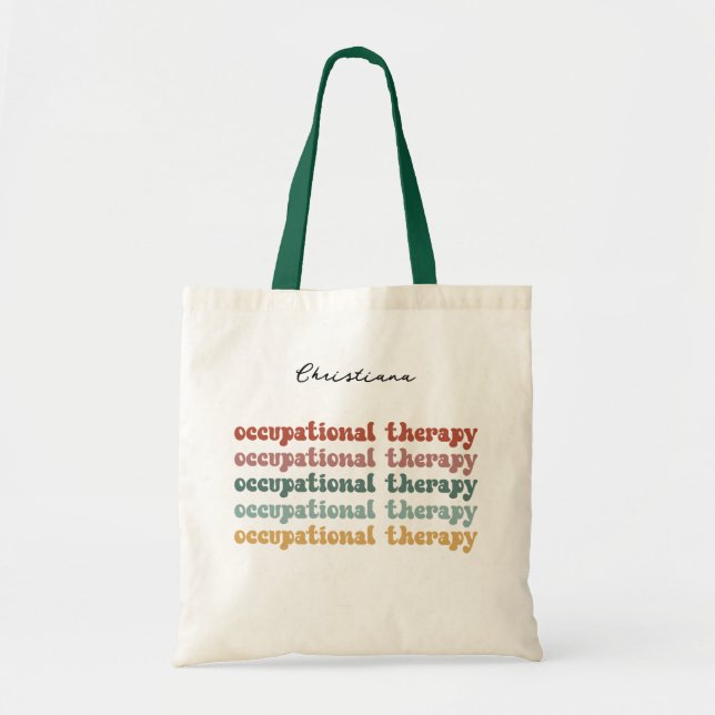 Retro OT Occupational Therapy OT School Student Tote Bag (Front)