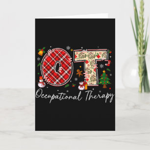 Retro Ot Occupational Therapy Santa Christmas Ot S Card