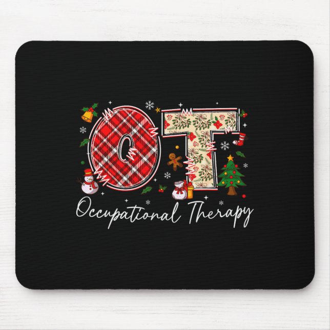 Retro Ot Occupational Therapy Santa Christmas Ot S Mouse Mat (Front)