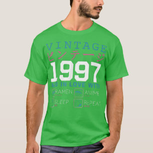 Retro Otaku Kanji Vintage 1997 Birthday Ramen Anim T-Shirt