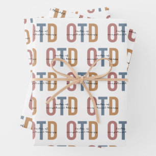 Retro OTD Doctor of Occupational Therapy Wrapping Paper Sheet