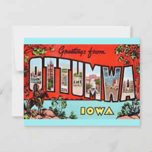 Retro Otumwa Iowa Postcard