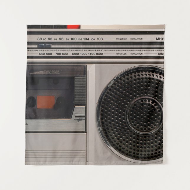 Retro outdated portable stereo radio cassette reco tapestry (Front)