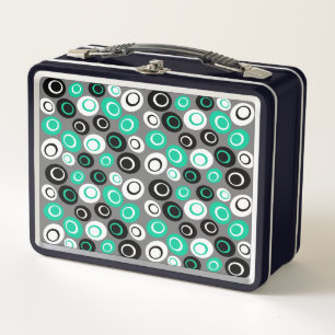 Retro Oval Dots Pattern Lunch Box