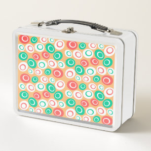 Retro Oval Dots Pattern Lunch Box