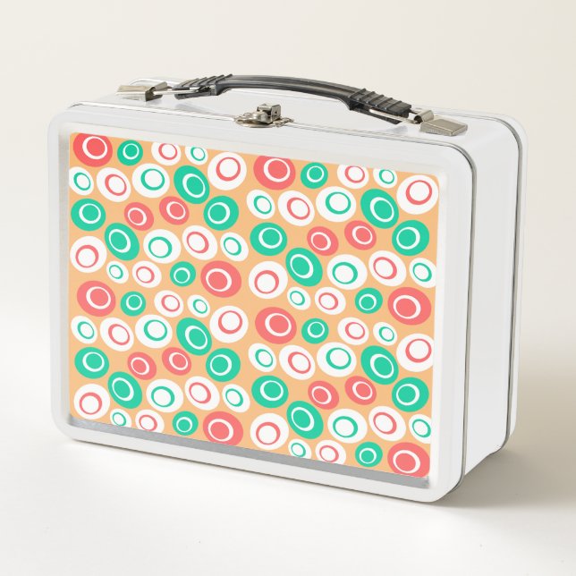 Retro Oval Dots Pattern Lunch Box (Front)