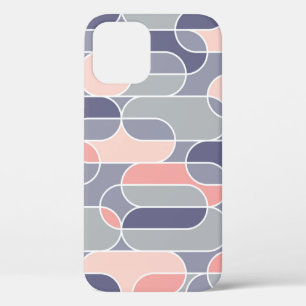 Retro Oval Geometric 70s Pattern iPhone 12 Case