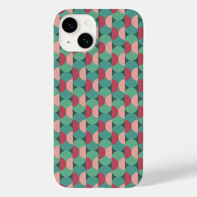 Retro Ovals and Semi-Circles Case-Mate iPhone Case (Back)