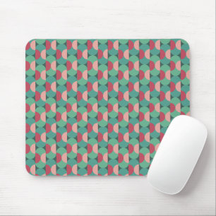 Retro Ovals and Semi-Circles Mouse Mat