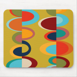 Retro Ovals Mouse Mat