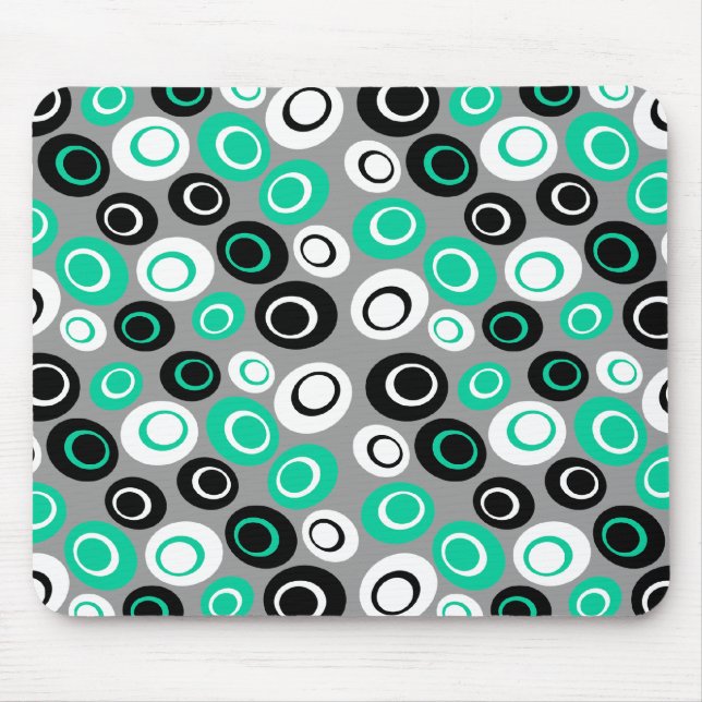 Retro Ovals Pattern Mouse Mat (Front)