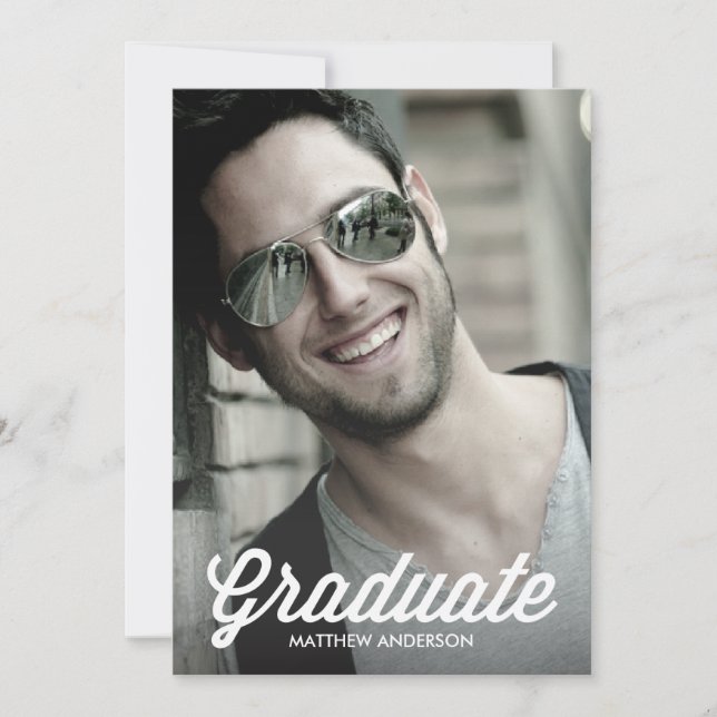 Retro Overlay | Graduation Party Invitation (Front)
