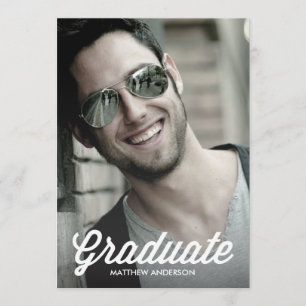 Retro Overlay Graduation Party Invitation