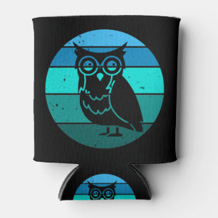 Retro Owl Can Cooler