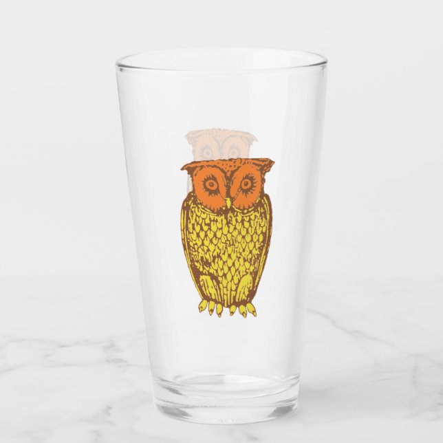 Retro Owl Glass (Front)