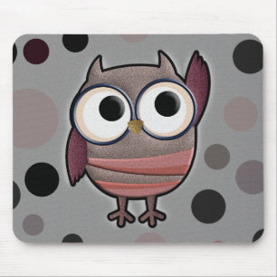 Retro Owl Mouse Mat