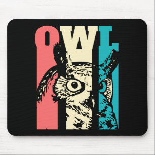 Retro Owl Mouse Mat