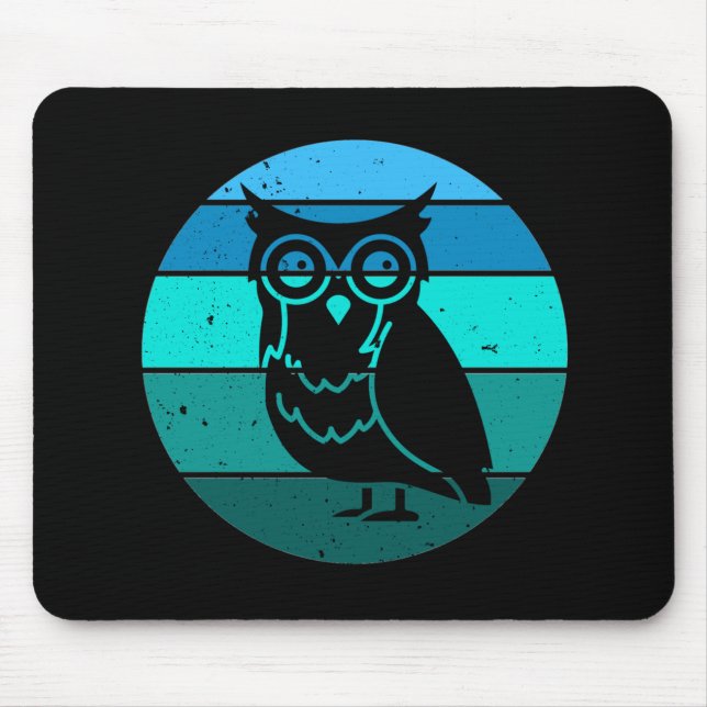 Retro Owl Mouse Mat (Front)