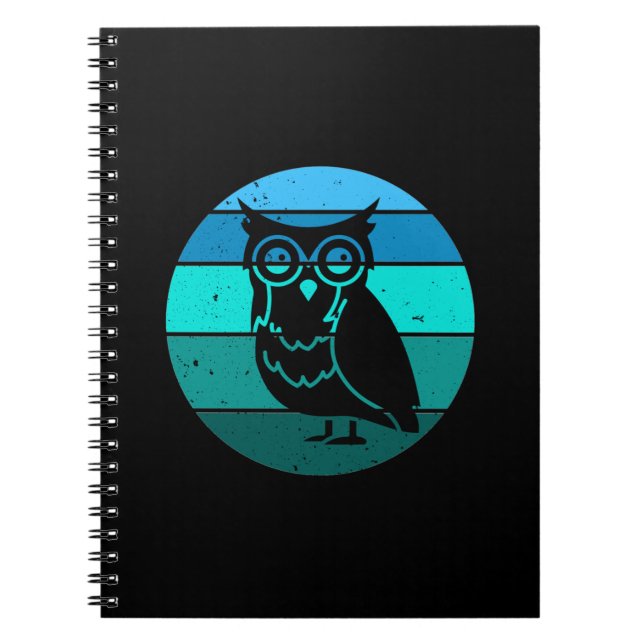 Retro Owl Notebook (Front)