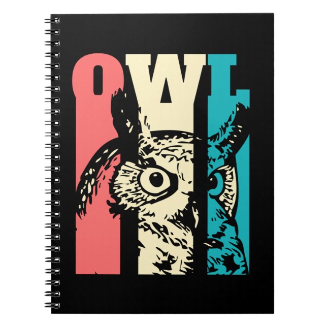 Retro Owl Notebook (Front)