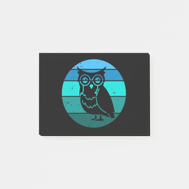Retro Owl Post-it Notes (Front)