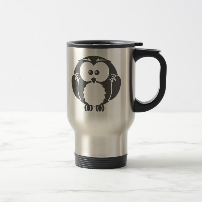 Retro Owl Travel Mug (Right)