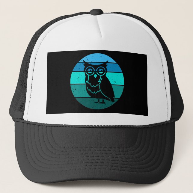 Retro Owl Trucker Hat (Front)