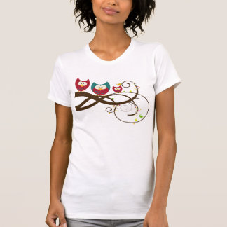 Retro Owls on Swirly Branch Shirt