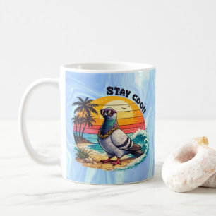 Retro Owner Lover Gift Pigeon City Doves Stay Coo Coffee Mug