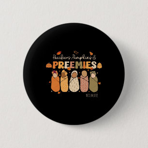 Retro Pacifiers Pumpkins Preemies Thanksgiving Nic 6 Cm Round Badge