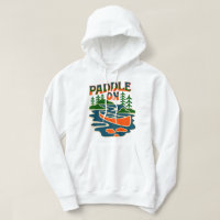 Retro Paddle On Canoe Outdoor Adventure DesT-Shirt