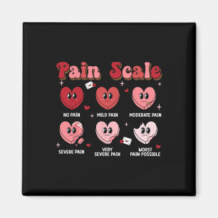 Retro Pain Scale Heart Trauma Nurse Valentine's Da Magnet