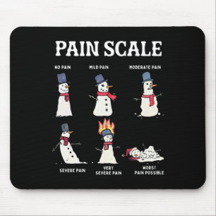 Retro Pain Scale Snowman Trauma Nurse Christmas Nu Mouse Mat