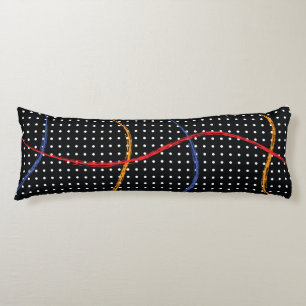 Retro Paint Splatter and Dots Body Cushion
