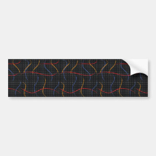 Retro Paint Splatter and Dots Bumper Sticker
