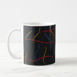 Retro Paint Splatter and Dots Coffee Mug