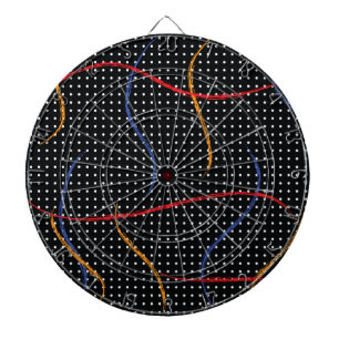 Retro Paint Splatter and Dots Dartboard