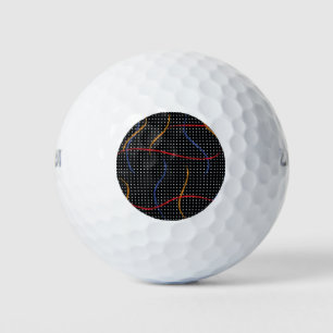 Retro Paint Splatter and Dots Golf Balls